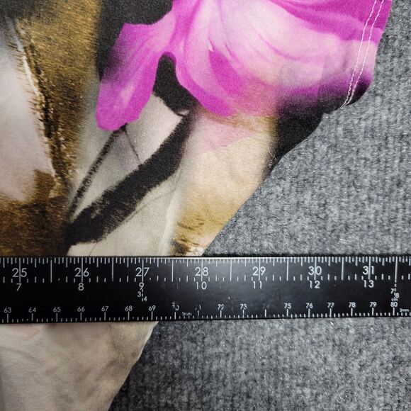 BRYN WALKER Artsy Colorful Abstract Floral Stretch Knit Top USA SIZE LARGE - Picture 6 of 9